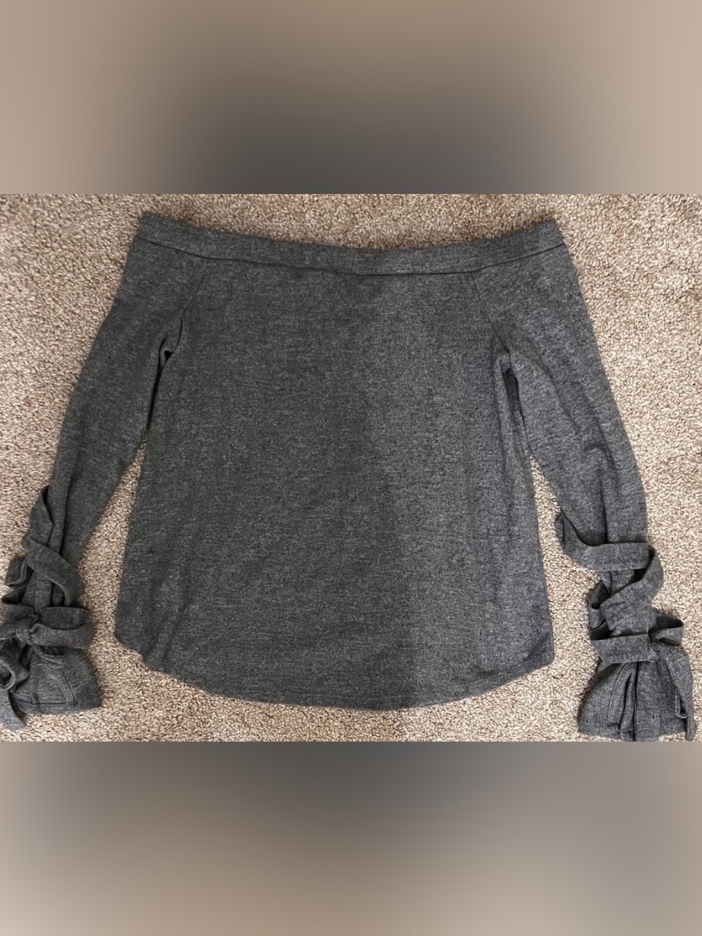1. State Grey Off-Shoulder Top Size XS